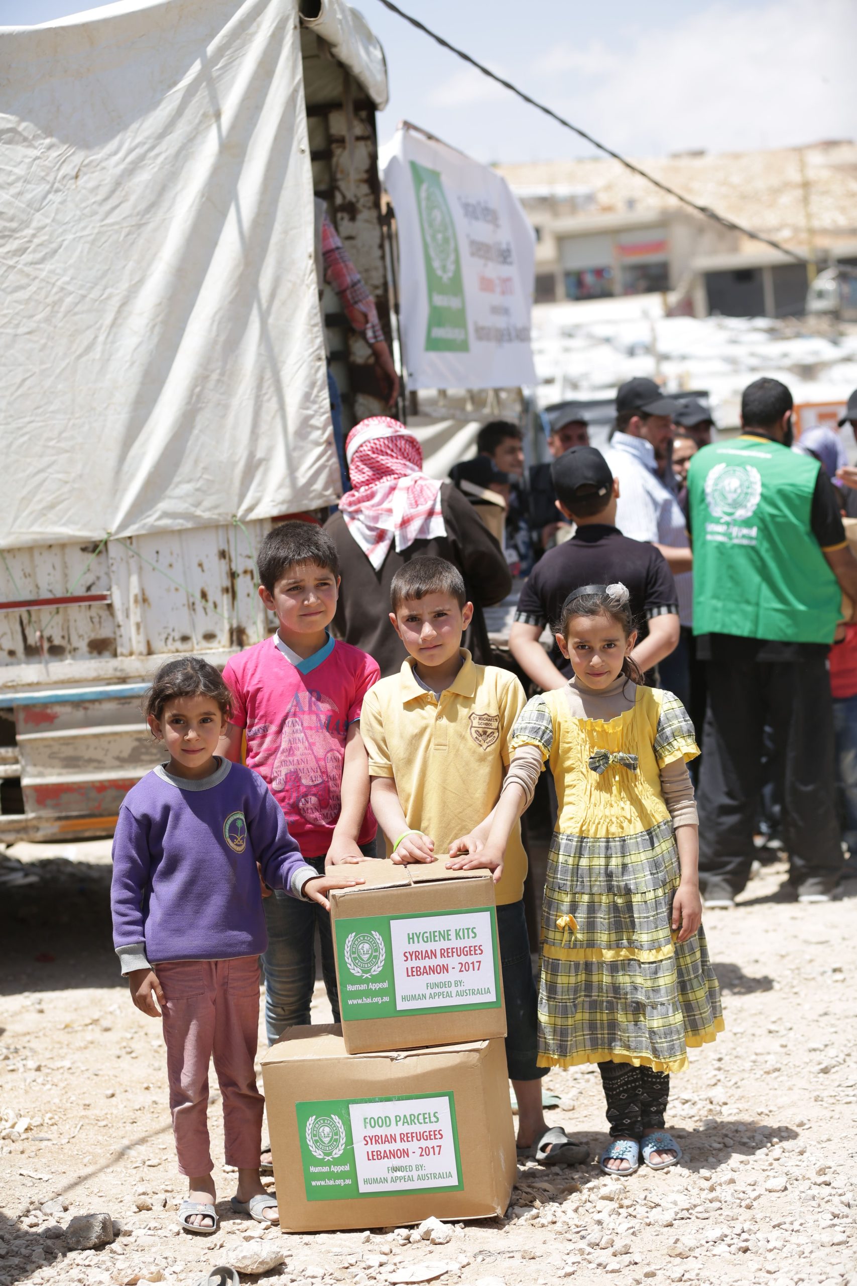 Children with food